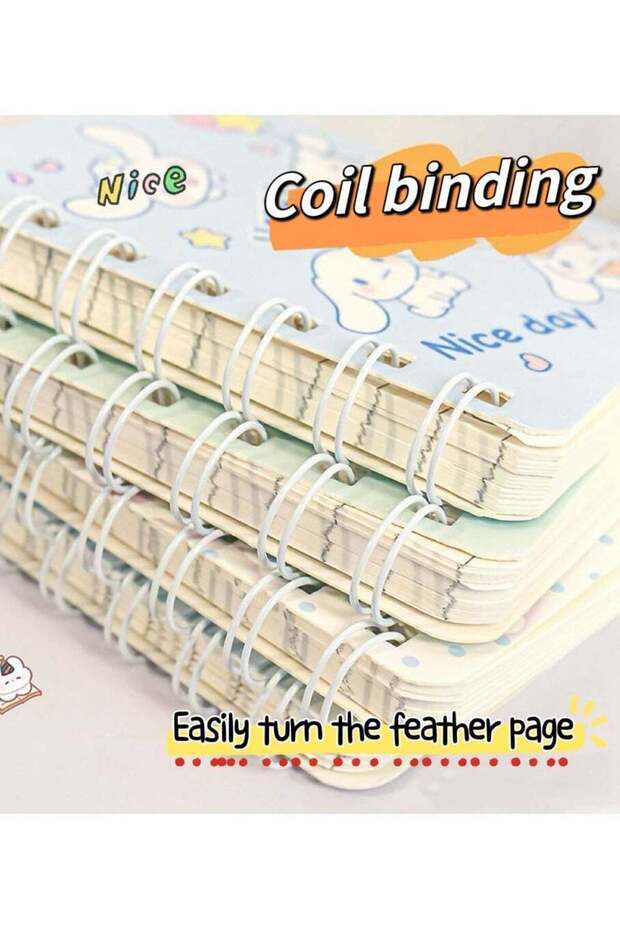 4 Piece Loose Leaf Notebook Set,80 Sheet A7 Spiral Journal Mini Pocket Notebook
