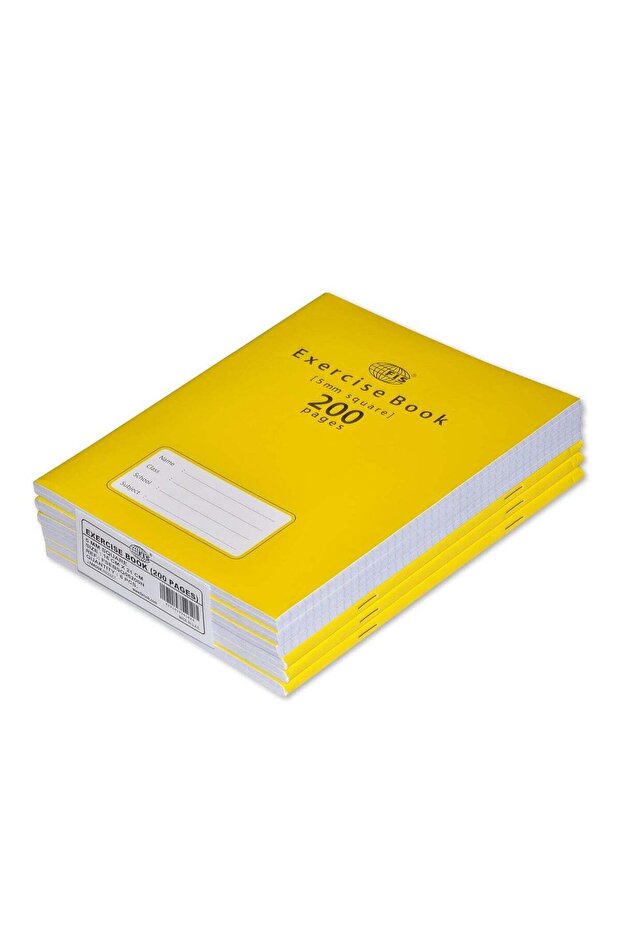 Exercise Book 200 Pages, 5Mm Square Left Margin, Size 16 X 21 Cm, Pack Of 6 FSEBSQ05200N