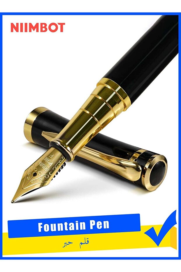 Fountain Pen, Luxury Fine Nib Pen with Gold Finish, Smooth Writing Office Pen, Professional Journal