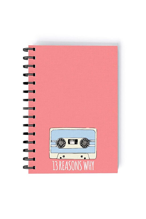 Spiral A5 Notebook 13 Reasons Why Quote Pink Netflix TV Series