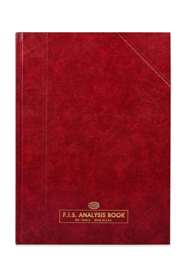 FIS Analysis Book, 250X345MM 16, Column, 96 Sheets Maroon Color-FSAN16
