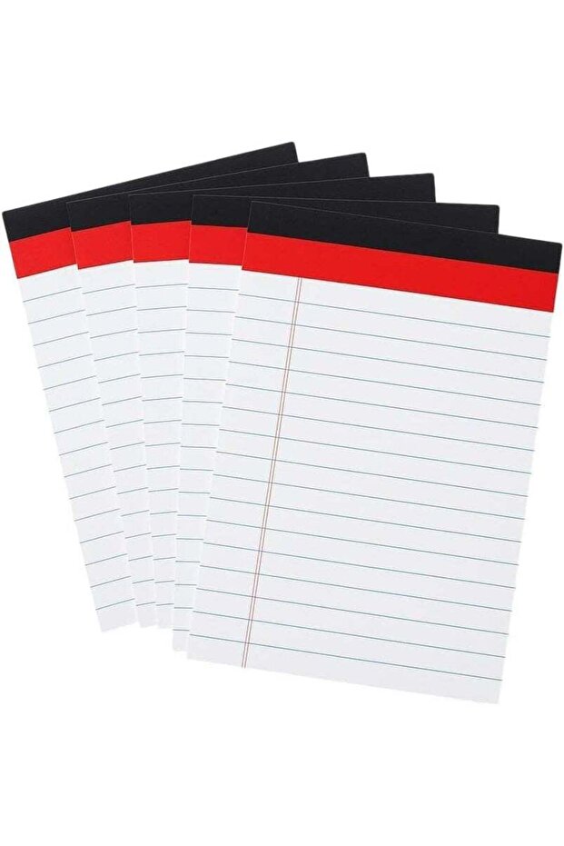 Share The Love Legal A5 Notepad – 50 Sheets, Single Line, White Paper, Tear-Off Pad for Office, Sch