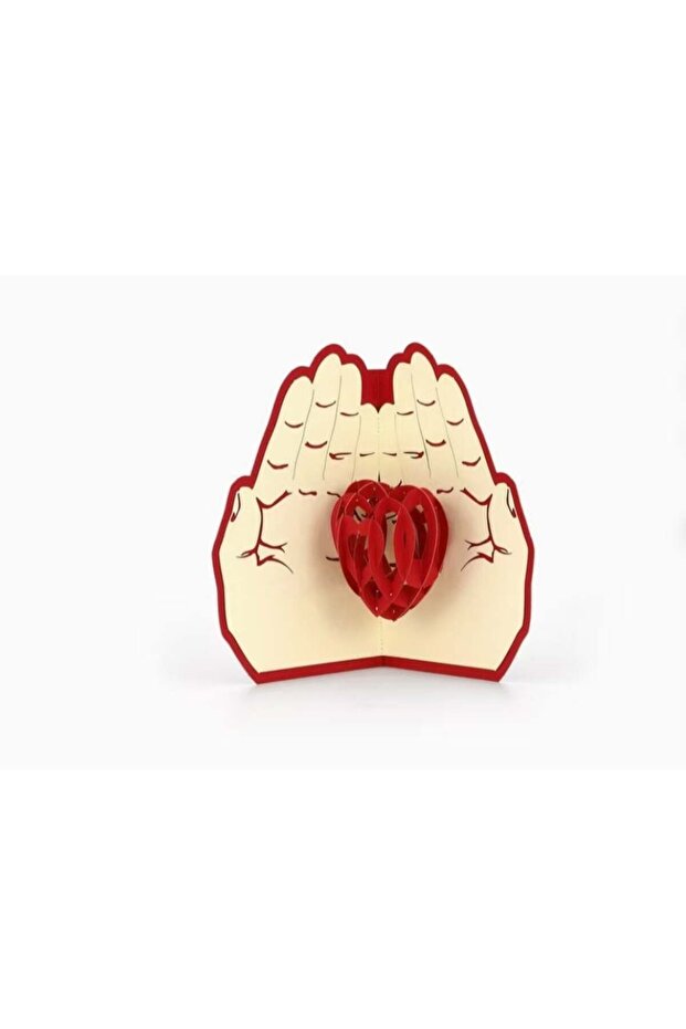 Creative Love In Hand Heart Paper Carving Greeting Card - Perfect for Birthdays,Valentines Day, In