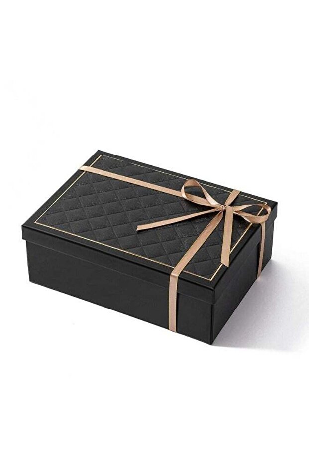 Black Gift Box Set 25x18.5x2cm Empty Gift Box For Men,With Lid,Hard Cardboard Packaging Boxes For P
