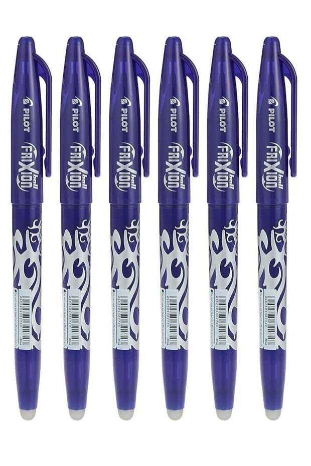 Pilot Frixion Ball, Erasable Gel Pens, Fine Point (Blue Ink, 0.7mm) - Pack Of 6