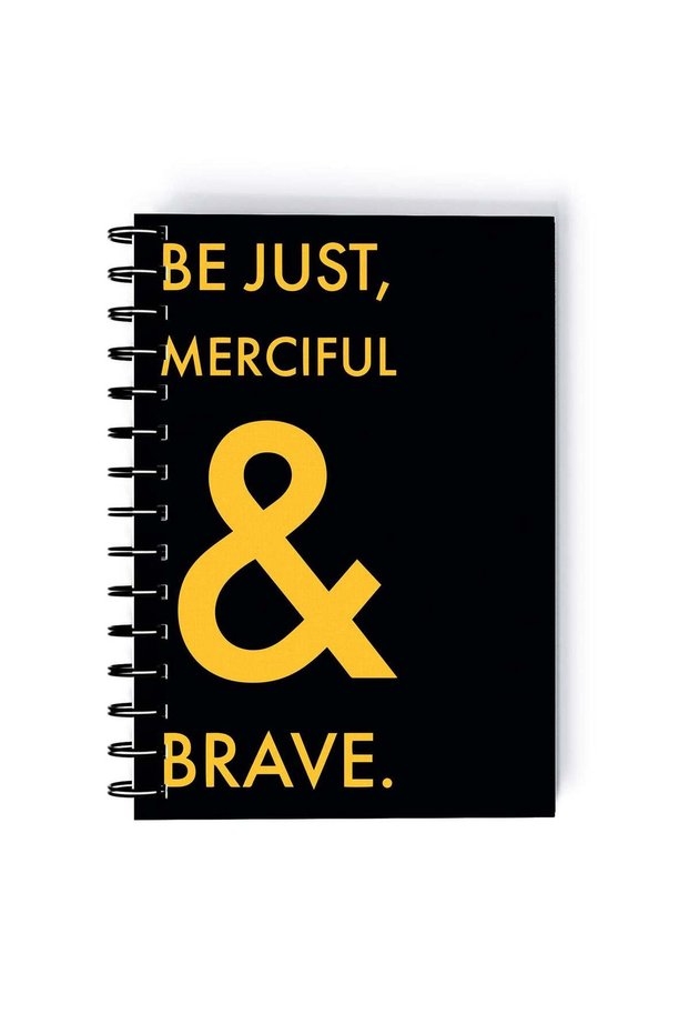 Spiral A4 Notebook Inspirational Quote Motivations Be Brave Black Aesthetics
