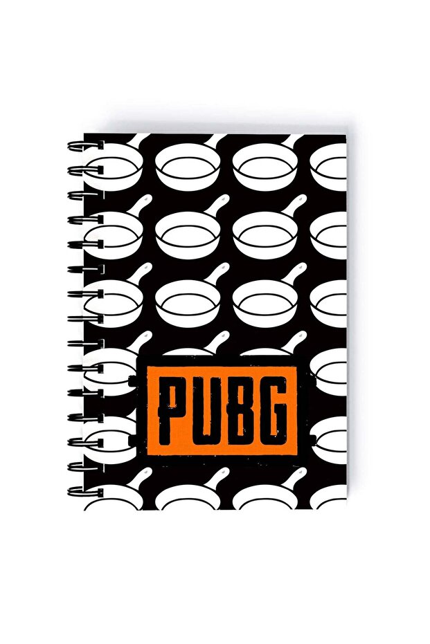 Spiral A5 Notebook PUBG Pattern Pan White