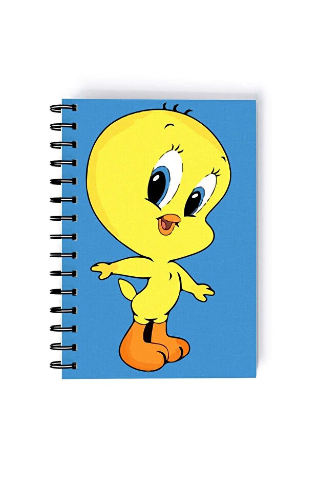 Spiral A5 Notebook Tweety Bird Blue Retro Looney Tunes 90s Cartoon Aesthetic