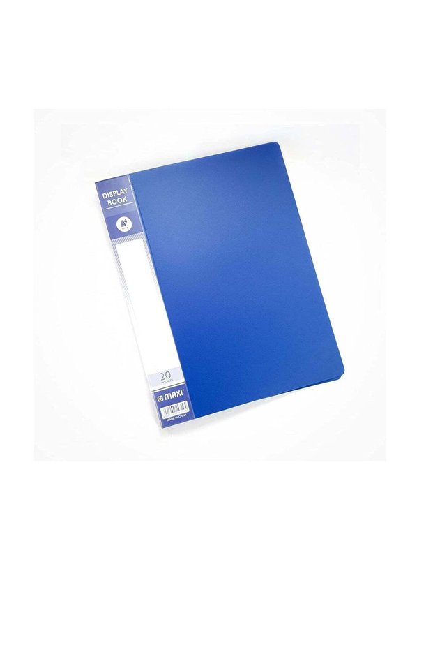 MAXI DISPLAY BOOK 20 POCKET BLUE