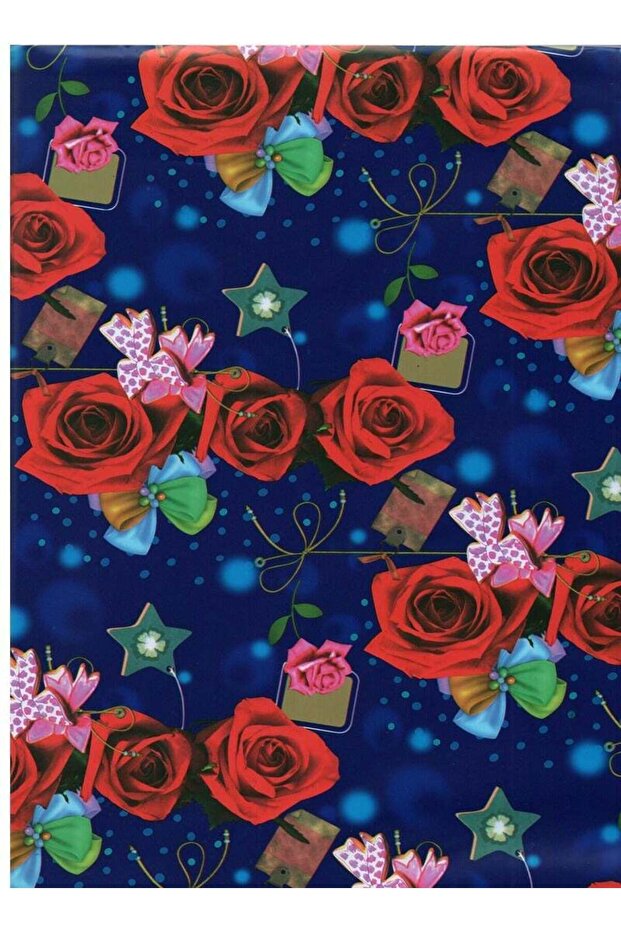 6 Piece Flower Design Plastic Holographic Metallic Colour Wrapping Sheets 70x140cm Purple Red Pink