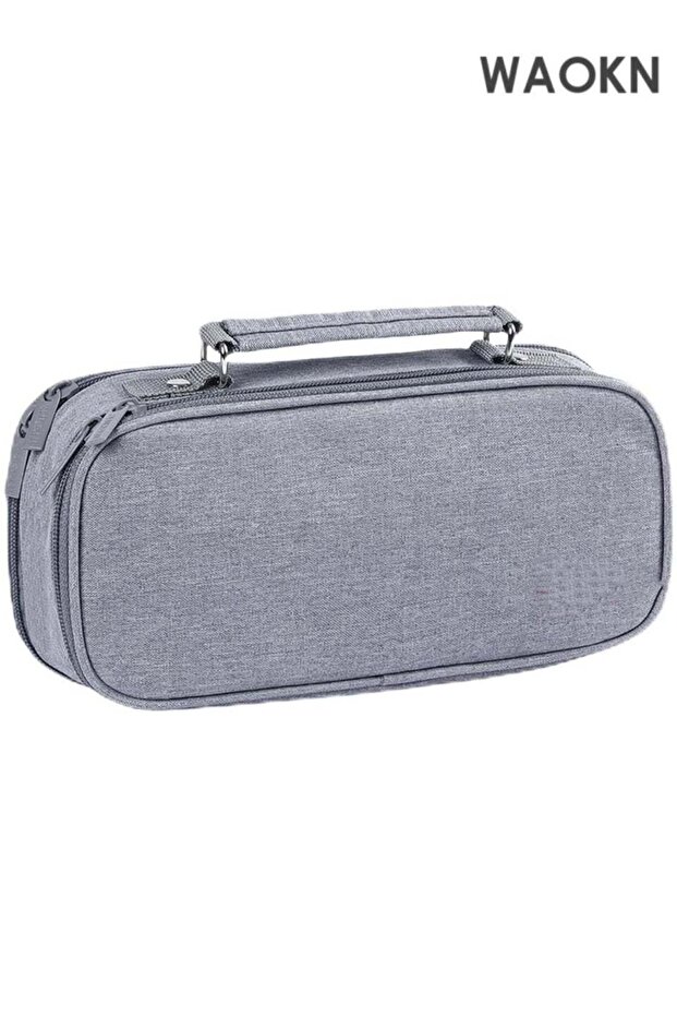 Large Capacity Pencil Case with Handle – Oversized School & Office Storage Organizer with 3 Compart