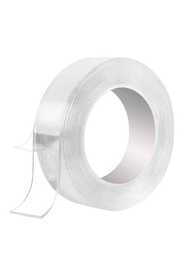 Transparent double-sided nano adhesive tape, washable and reusable, leaves no residue on surfaces