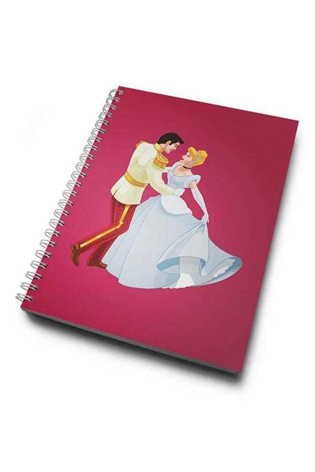 Couple Cinderella And Prince Hardcover Spiral Notebook