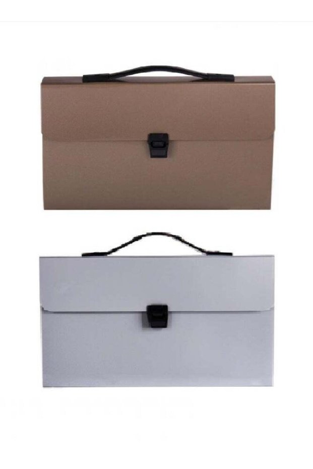 2 Pcs Expansion File Organiser A4 Size Waterproof Expanding File Folder For School Office (White, B