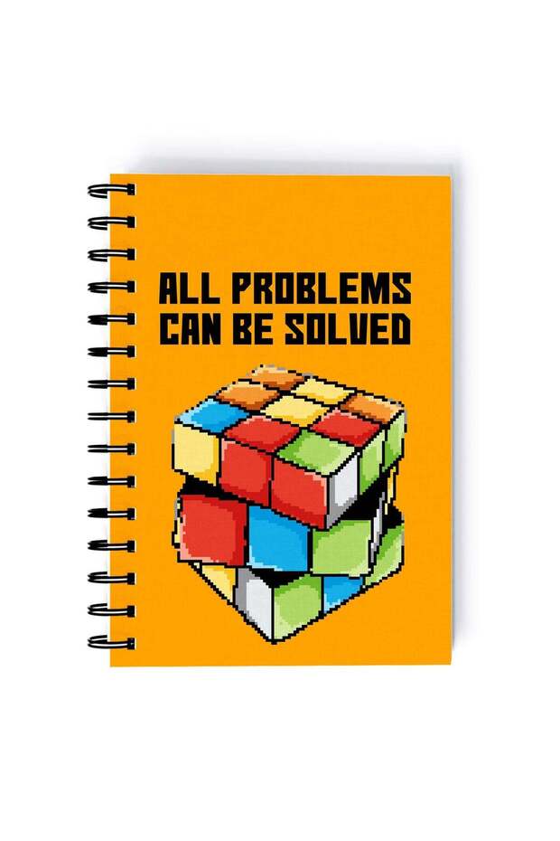 Problem Solved Rectangle Spiral A5 Notebook Multicolour