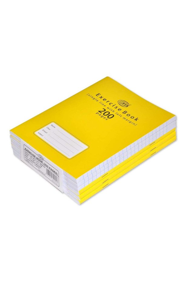 Exercise Book, Size 165x210mm, 100 Sheets, 200 Pages, Single Line with Left Margin, Packet of 6 Pie