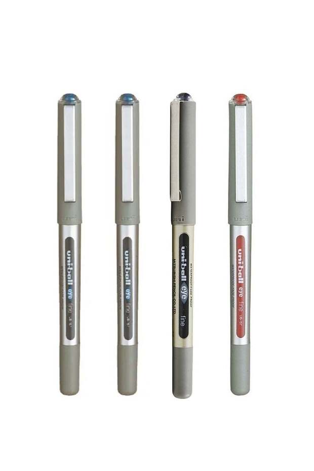 4-Piece Eye Fine Roller Pen 0.7mm Tip Multicolour