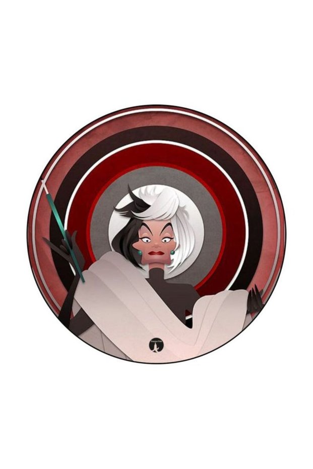 Disney Theme Printed Badge Red/White/Grey
