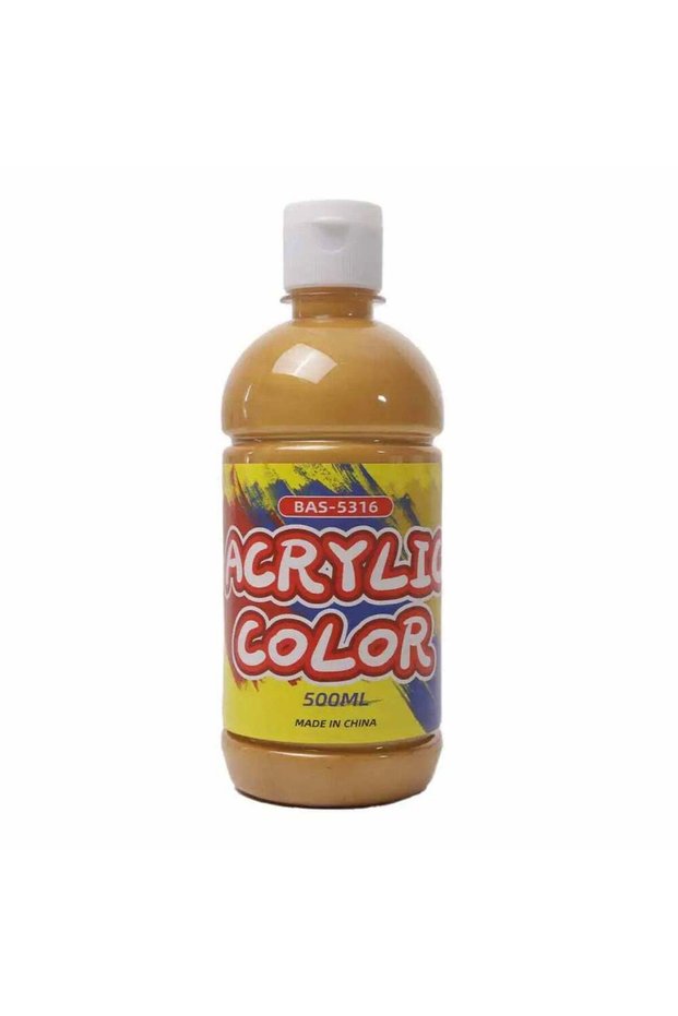 Basic Acrylic Color Bottle, Art & Craft Colors, Gold Color- 500ml