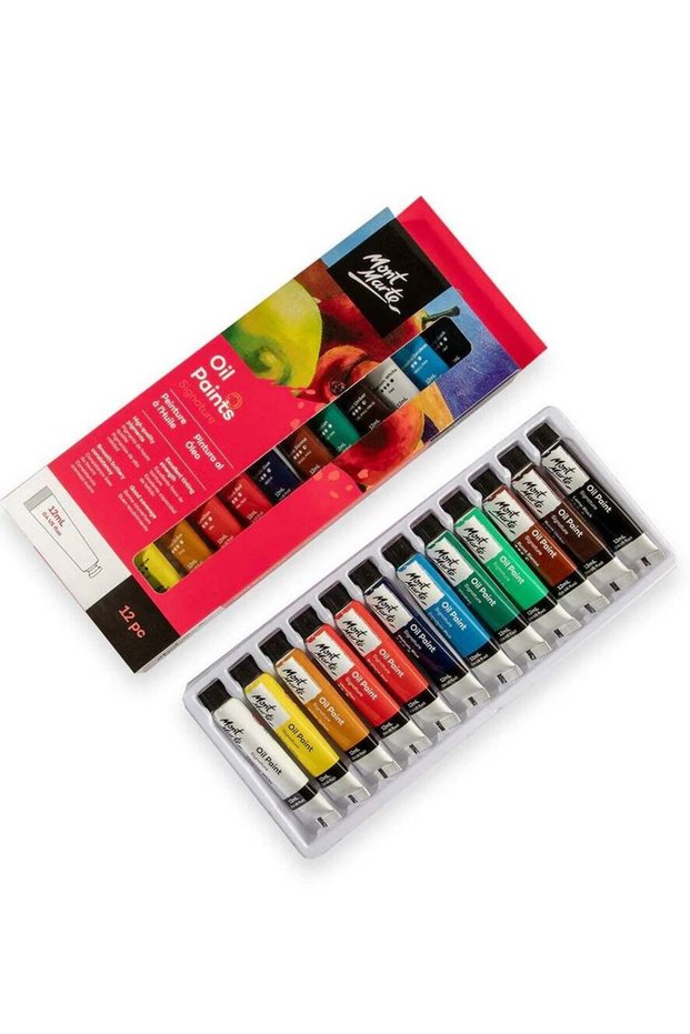 12-Piece Signature Oil Paint Set 12ml Content Per Tube