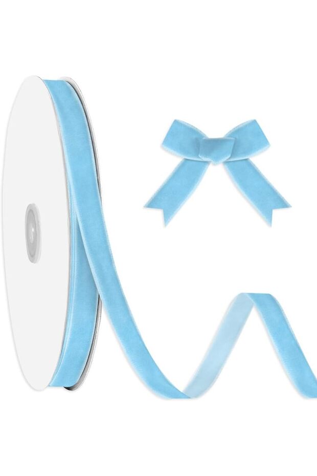 Velvet Ribbon Roll, 10 Yards Single Face Velvet Fabric Ribbon for Gift Wrapping, Bow Making, Weddin