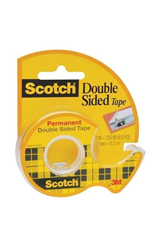 Pack Of 2 Permanent Double-Sided Tape With Dispenser Clear