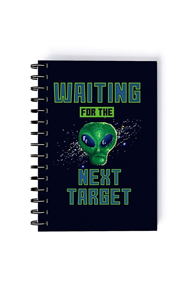 Alien Target Design Rectangle Spiral A5 Notebook Multicolour