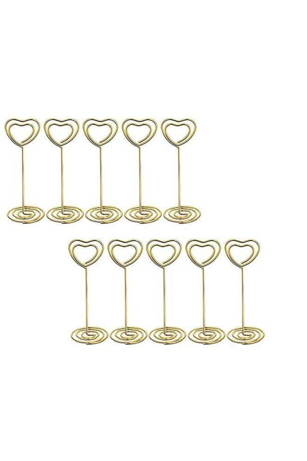 10 Pack Heart Shape Table Number Holder Wedding Party Gatherings Office Desk Paper Menu Clips Name