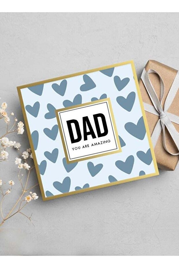 Blue Heart Father'S Day Card