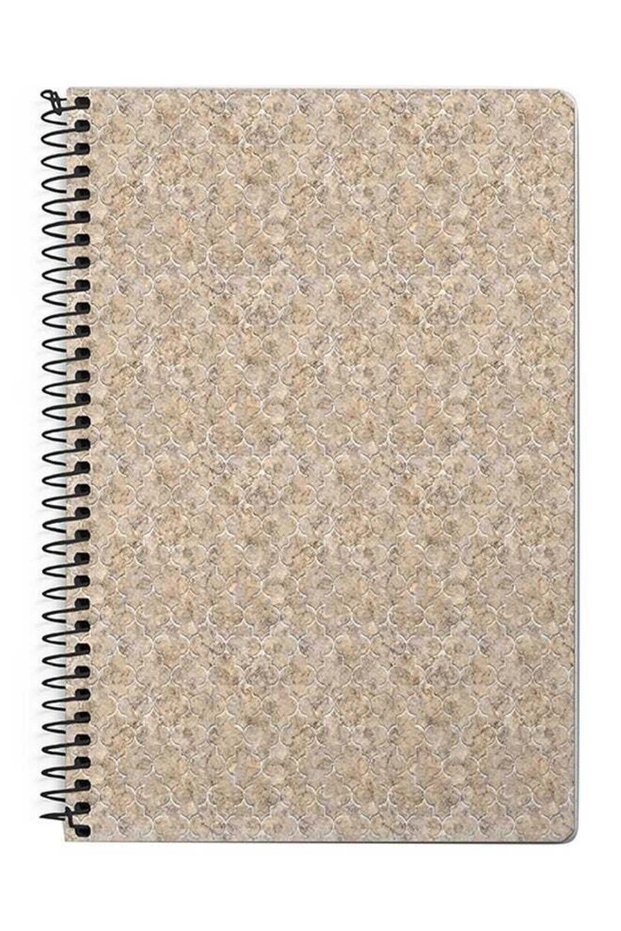 Arabesque Tiles A5 Spiral Notebook Beige