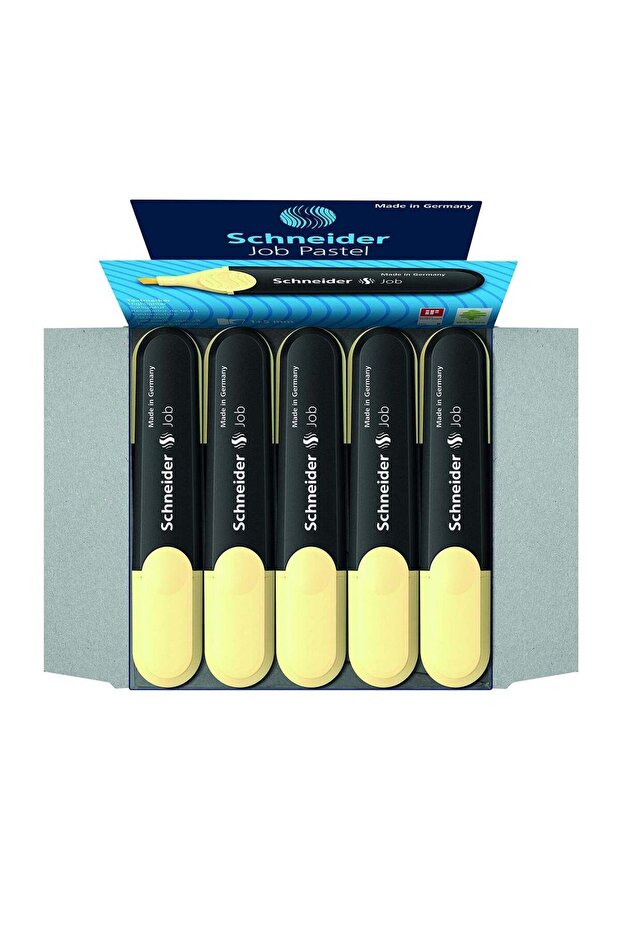 10-Piece Job Textmarker Highlighter Pastel Vanila