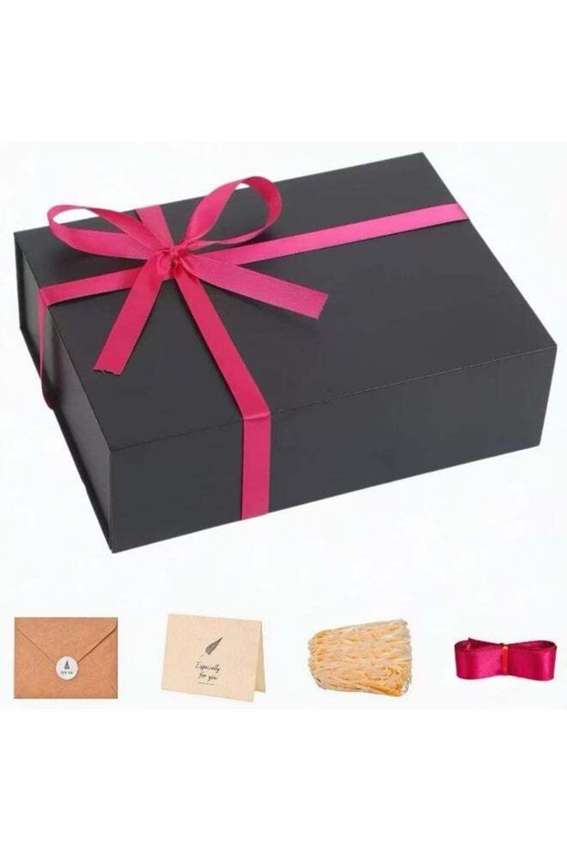 Gift Boxes 35 x 20 x 11.2 Cm.Large Black Gift Box With Magnetic Lids Luxury Gift Box for Groomsman