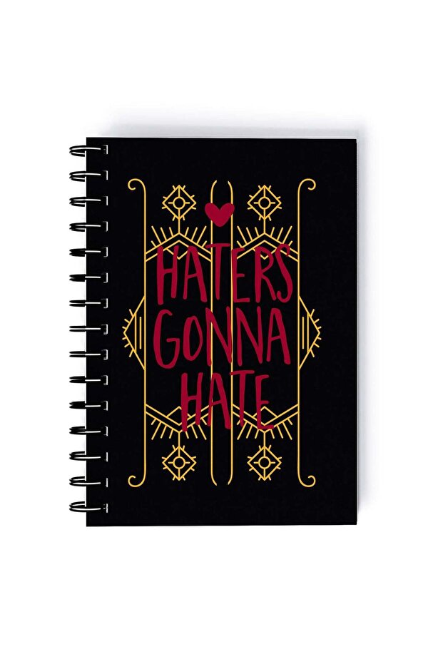 Haters Gonna Hate Design Rectangle Spiral A5 Notebook Multicolour