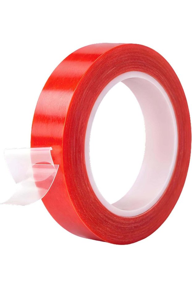 Double Sided PET Tape 12 mm x 10 Metres - Transparent Strong Adhesive Mounting Tape for Crafts & DI