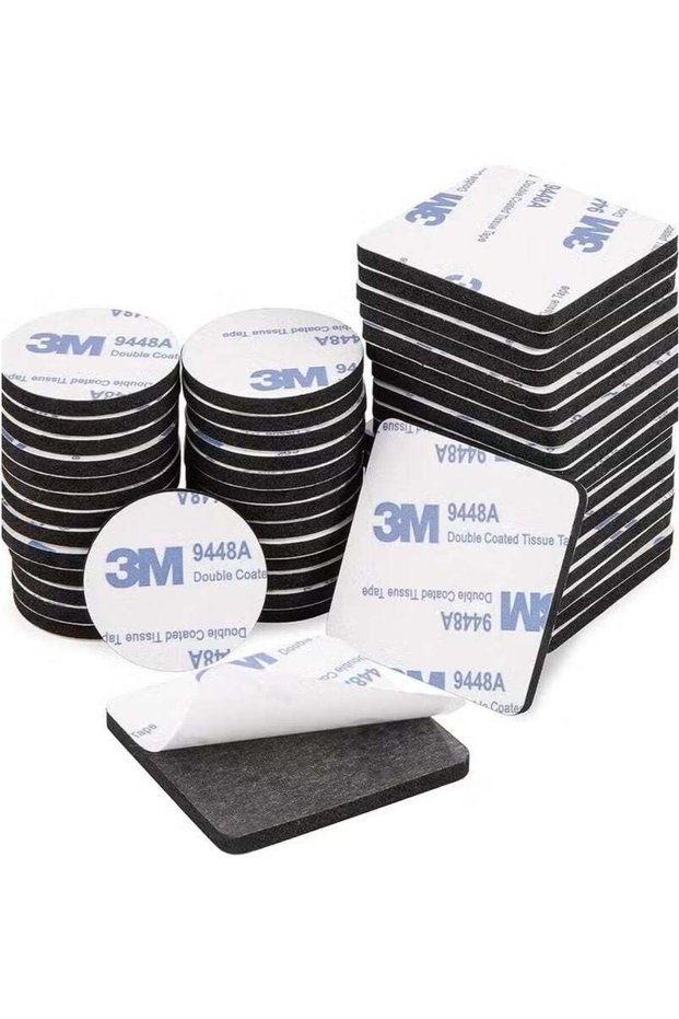 100 Pcs Double Sided Tape Strong Heavy Duty Waterproof Tape Adhesive Foam Pad Tape for Holding Pict