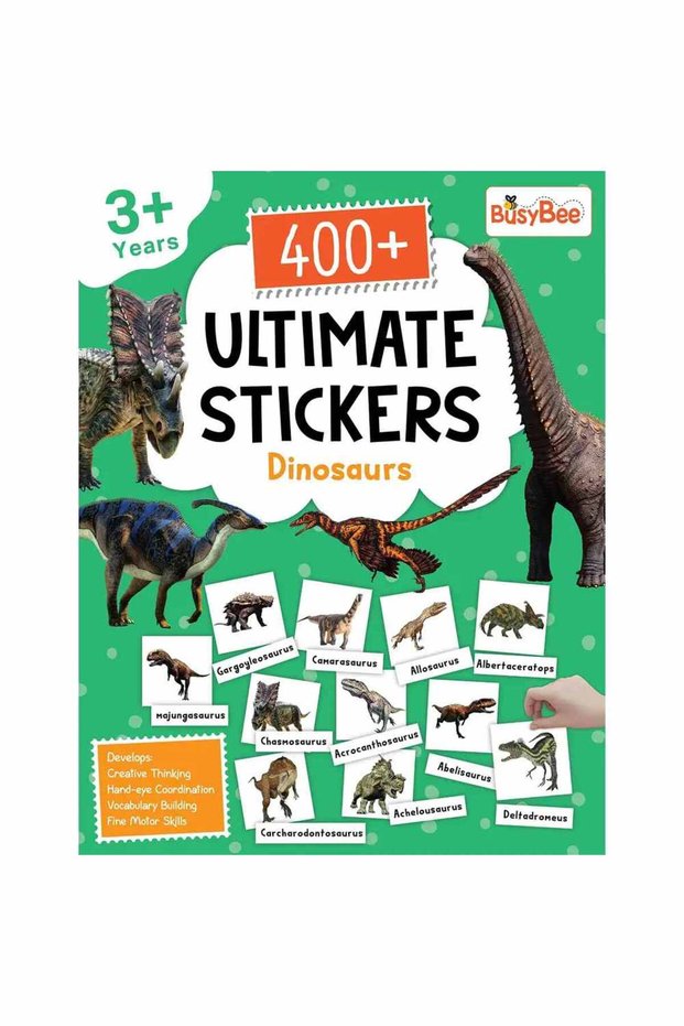 Ultimate Sticker Book With 400plus Different Dinosaur Spicies Photos Printed