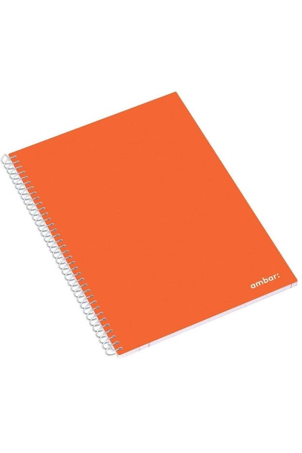 1-Piece A4 Size Single Lined Spiral Notebook Orange