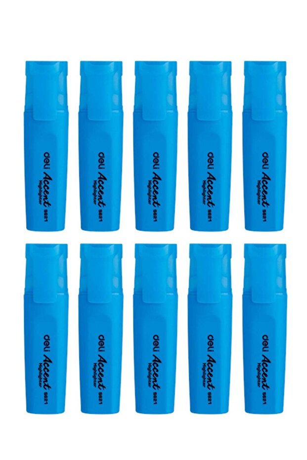 10-Piece Highlighter Blue Ink