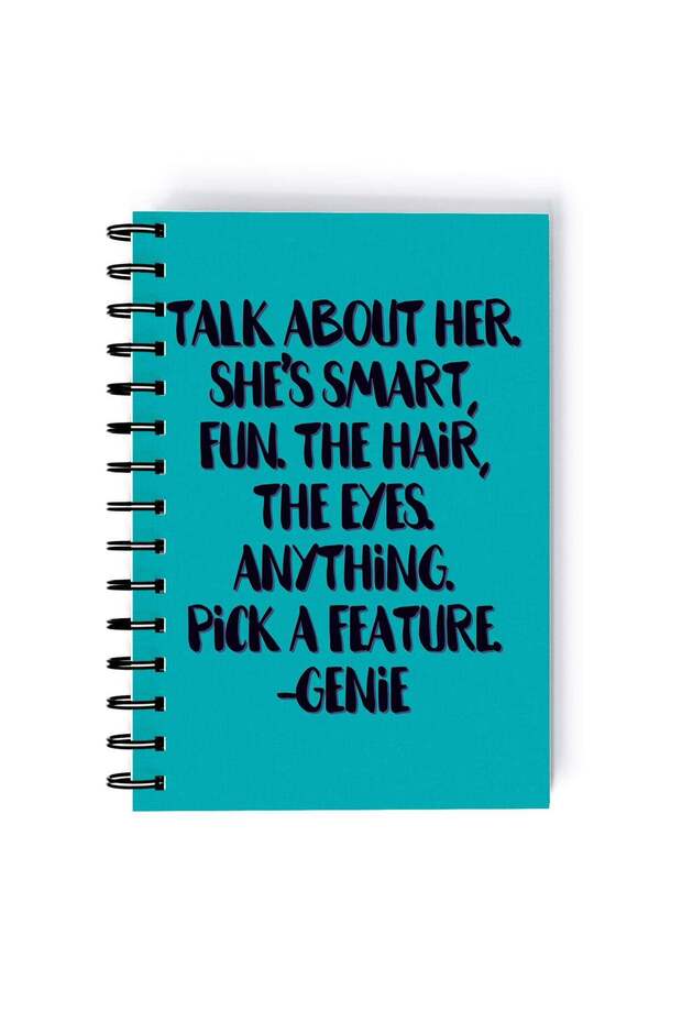 Genie Quote Printed Spiral A5 Notebook Blue