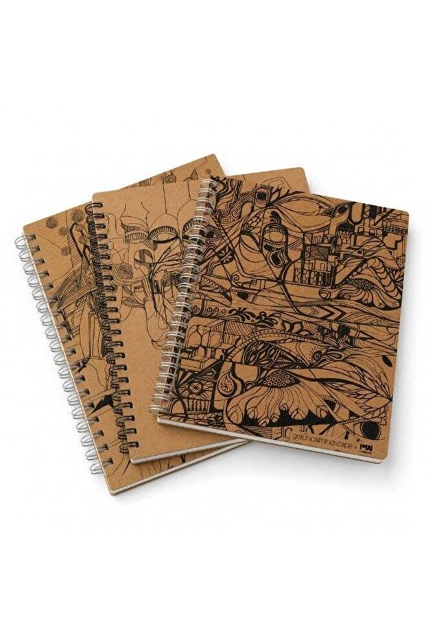 Set of 3 A5 Spiral Notebooks, Lined 160 Pages Each – Small Wirebound Aesthetic Journal Note Pad Pac