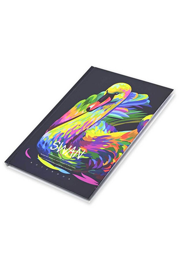 FIS Pack Of 5 Hard Cover Notebook, 96 Sheets A4 Swan Design 3 -FSNBHCA496-SWA3