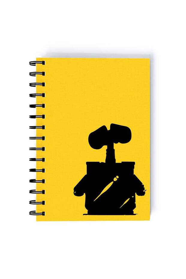 Wall E Community Printed Spiral A5 Notebook Green/Black