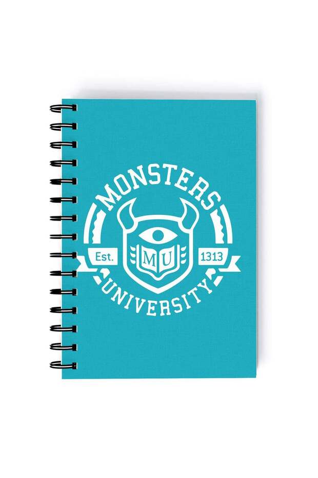 Sully Printed Spiral A5 Notebook Blue/Grey/White