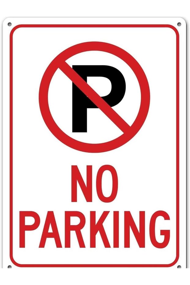 ARS ''No Parking Sign'', Outdoor Rust- Free Metal, 10x14 inch, UV & Weather Resistant