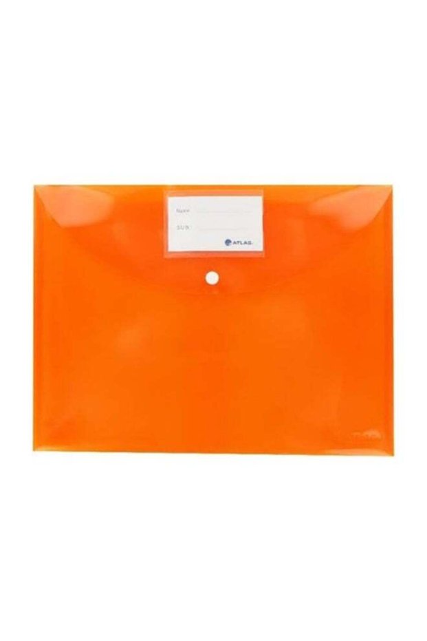 Atlas Document Bag with Button FS AS-F1003C - Orange 8 Pieces