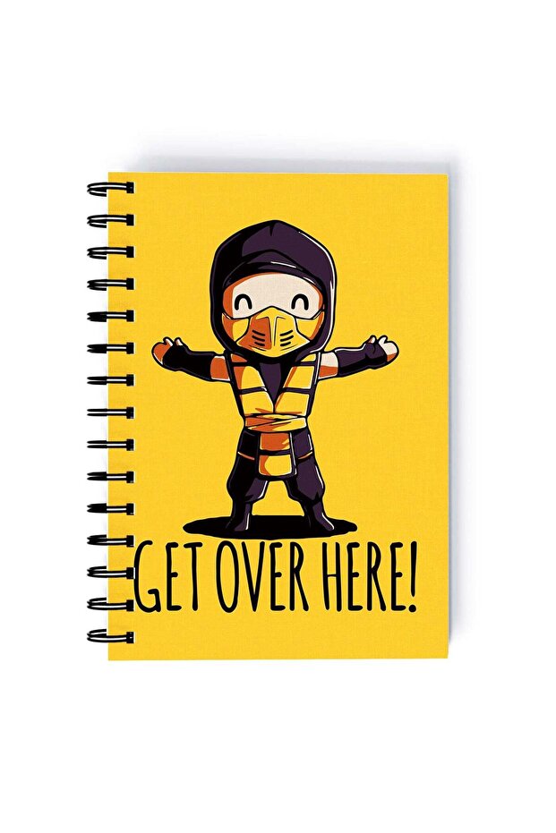 Fatality Mortal Kombat Printed Spiral A5 Notebook Red/White