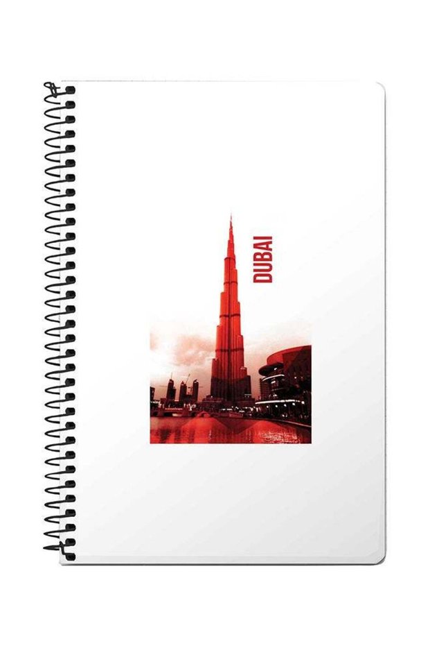 Dubai - The Burj A5 Spiral Notebook White