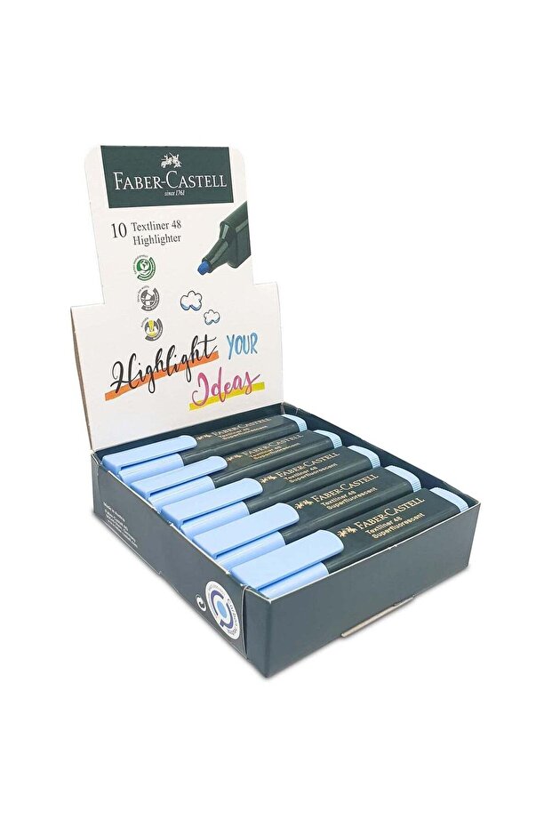 10-Piece Textliner Highlighter Blue
