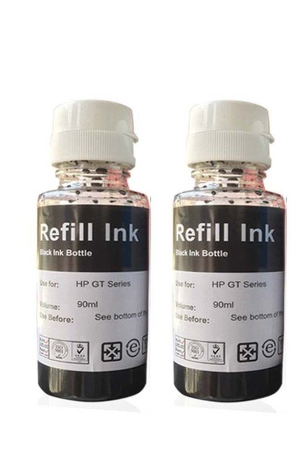 Office Maker GT51 2x(ink bottle black) 70ml Compatible Refill Ink for HP GT HP 5810, 5811, 5820, 58