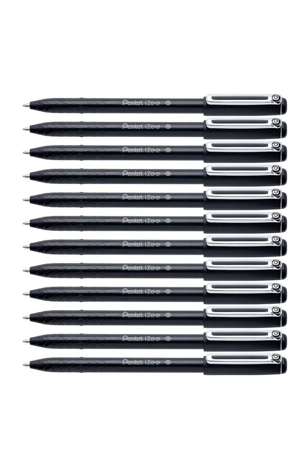12-Piece Izee Ballpoint Pen 0.7mm Tip Black Ink